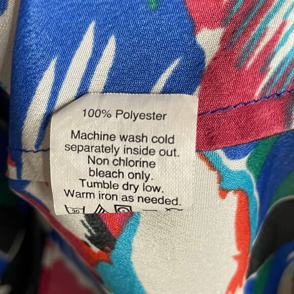 J crew hawaiian tank top size 10 blue red floral strappy - Picture 3 of 5